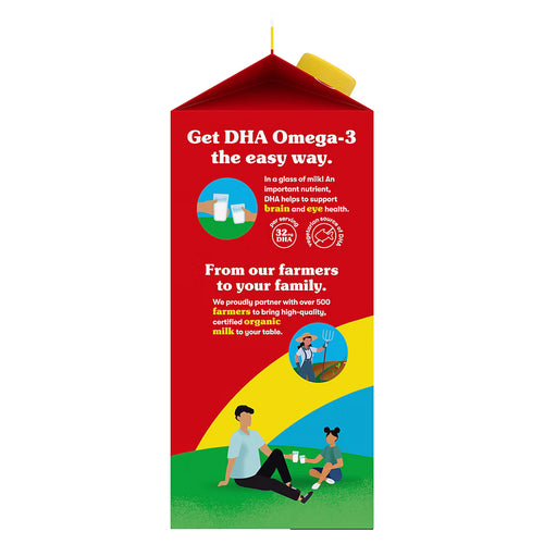 Horizon Organic DHA Omega-3 Milk, DHA 2 Percent Milk, Half Gallon Carton-64 fl. oz.